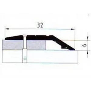 Порог АПС 006 алюминиевый 900*32*6 мм разноуровневый (28 клен)