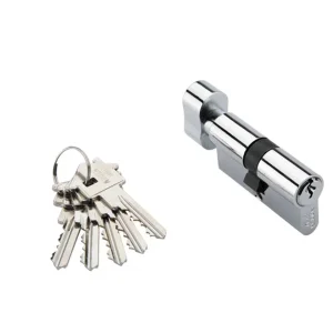 Цилиндр ADDEN BAU 60мм 5 ключей CYL 5-60 KNOB хром