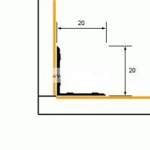 Порог АПУ 009 алюминиевый 900*20*20 мм угловой внутренний (27-мербау)