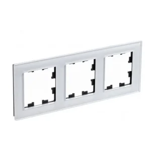 Рамка трехместная AtlasDesign Nature стекло бел. Systeme Electric ATN320103