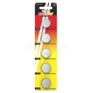 Элемент питания CR2025 литевый (уп. блитер 5шт) Трофи ENERGY POWER Элемент питания CR2025 литевый (уп. блитер 5шт) Трофи ENERGY POWER