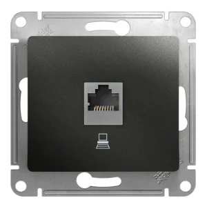 Механизм розетки компьютерной 1-м Glossa RJ45 кат.5E антрацит Systeme Electric GSL000781K Механизм розетки компьютерной 1-м Glossa RJ45 кат.5E антрацит Systeme Electric GSL000781K