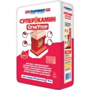 Смесь кладочная PLITONIT СУПЕРКАМИН ОгнеУпор огнеупорная 4 кг (до +1200°С)