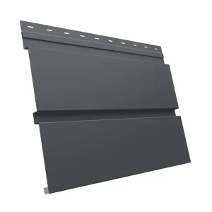 М/сайдинг Квадро брус (GL) Полиэстер RAL7024 (мокрый асфальт) толщина 0,45мм, размер 0,34*0.58 м.п. (в пленке)
