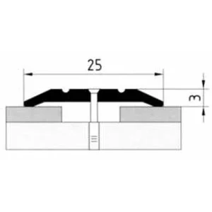 Порог АПС 001 алюминиевый 900*25*3 мм одноуровневый (32 шервуд серый)