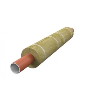 Цилиндры Роквул 40 x 114 мм кашированные фольгой (плотность 80кг/м3)