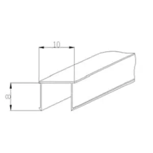 ПИ-профиль алюминий окрашенный RAL 1013 (3,0 м)