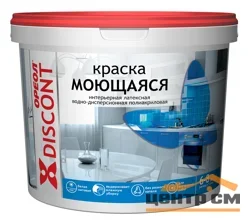 Краска ВД ОРЕОЛ ДИСКОНТ интерьерная моющаяся белая матовая 13,0 кг