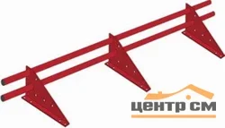 Снегозадержатель трубчатый Optima на 3-х опорах PE, L=3 м RAL 7024 (мокрый асфальт)