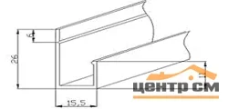Эль-профиль алюминий окрашенный RAL 1013 (3,0 м)