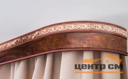 Карниз Галант NEO "Флора" с поворотами 2,4 корень ореха, 3-х рядный