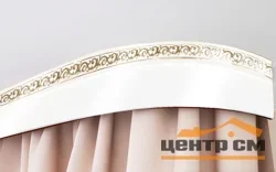 Карниз Галант NEO "Флора" с поворотами 3,2 белый глянец, 3-х рядный