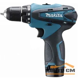 Дрель-шуруповерт аккумуляторная Makita DF330DWE,10.8Вольт, 1.3Ач, Li-ion,24Нм, 2акк, кейс