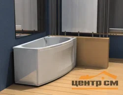 Ванна AQUATEK "Пандора" 160х75 правая без гидромассажа (с фр.экр.),с ножками