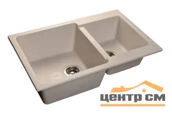 Мойка композитная GRANFEST Practik 780х510 Белый 2-секции