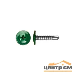 Саморезы с прессшайбой сверло 4,2х16 RAL 6005 (уп 1000шт)