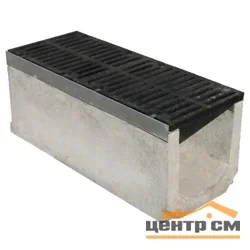 Решетка водоприемная GIDROLICA Super DN100 E600 щелевая чугунная 500*140*21 мм арт.50109E