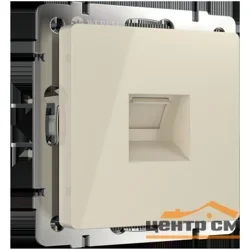 Розетка компьютерная 1-местная СП Werkel Ethernet, слоновая кость (RJ-45), WL03-RJ-45-ivory, W1181003