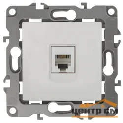 Розетка телефонная СП Эра12, белый (RJ11), арт. 12-3105-01