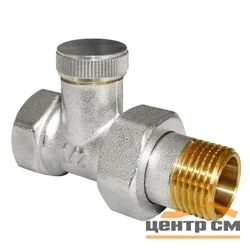 Клапан запорный для радиатора прямой FM 1/2" Aqualink