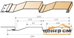 М/Сайдинг МП PE RAL **, Корабельная Доска, толщина 0.5 мм Norman, размер 0,26*м2