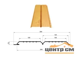 М/Сайдинг МП PE RAL **, L брус, толщина 0.45 мм, размер 0,264*м2