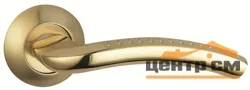 Ручка дверная BUSSARE на круглой накладке PRATICO A-09-10 GOLD/S.GOLD золото/золото матовое
