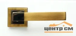 Ручка дверная BUSSARE на квадратной накладке STRICTO A-67-30 COFFEE BLACK/MOККA кофе черный/мокко