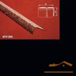 Порог АПУ 006 алюминиевый 1800*41*21 мм угловой наружный (08 черный)