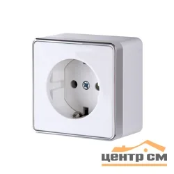 Розетка 1-местная ОП Werkel Gallant, с заземлением, белая WL15-02-01, W5071001