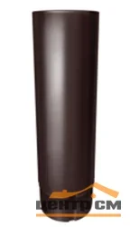 Труба круглая соединительная Optima, 90мм, 1м RAL 8017