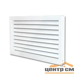 Решетка радиаторная ПВХ белая, 0,3*0,9 горизонтальная