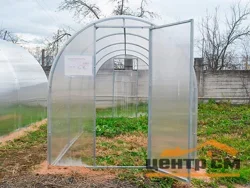 Теплица оцинкованная 2х4х1,86 м КРОХА (шаг 1м, 4 усилений) труба 20*20, каркас