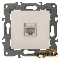Розетка информационная СП (RJ45) Эра22 Elegance слоновая кость, арт.14-3107-02