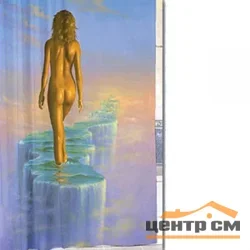 Штора для ванной ZALEL полиэстер, фотопринт, 180*200 см, , арт.DX-009