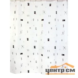 Штора для ванной ZALEL полиэстер, 180*200 см, без колец, арт.1155