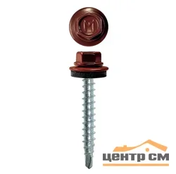 Саморез кровельный 4,8x70 сверло №1 (оксидно-красный) RAL 3009 (уп 100шт) DAXMER