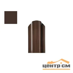 Штакетник металлический STYNERGY П-образный двусторонний фигурный 0.45 мм, PE RAL 8017 (шоколад), ширина 110мм, длина 1.2 м.п.