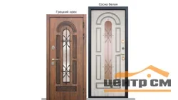 Дверь мет. FERRONI VITRA 860х2050 "Пр" Винорит грецкий орех/сосна белая (с терморазрывом)