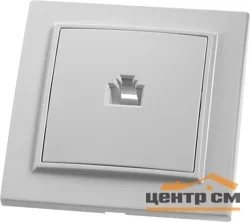Розетка компьютерная 1-местная СП STEKKER Эрна, белая (RJ-45) PST00-9007-01