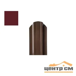 Штакетник металлический STYNERGY П-образный фигурный 0.45 мм, PE RAL 3005 (красное вино), ширина 110мм, длина 1.2 м.п.