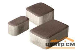 Плитка тротуарная Классико коричневая (3 элем.172*115*60, 115*115*60, 57*115*60) верхний прокрас, серый цемент СИЯН (7,116 м2/поддон)