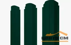 Штакетник металлический STYNERGY П-образный фигурный 0.45 мм, PE RAL 6002 (зелёная листва), ширина 110мм, длина 1.3 м.п.