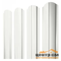 Штакетник металлический STYNERGY М-образный двусторонний фигурный 0.45 мм, PE RAL 9003 (сигнально-белый), ширина 108мм, длина 1.6 м.п.