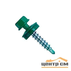 Саморез кровельный 4,8x29 сверло №1 (зелёный моx) RAL 6005 (ведро №2 100шт) DAXMER