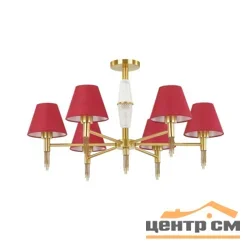 Люстра потолочная 4514/6C NEOCLASSI LN20 античная латунь, красный E27 6*60W 220V VANESSA*