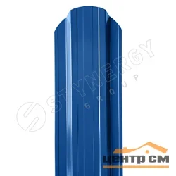 Штакетник металлический STYNERGY П-образный двусторонний фигурный 0.45 мм, PE RAL 5005 (сигнально-синий), ширина 110мм, длина 1.5 м.п.