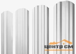 Штакетник металлический STYNERGY полукруглый двусторонний фигурный 0.45 мм, PE RAL 7004 (сигнально-серый), ширина 118мм, длина 1.5 м.п.