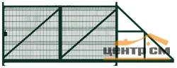 Ворота откатные Profi PE RAL 6005 2.03*5м, вправо