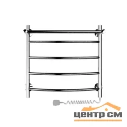 Полотенцесушитель электрический INDIGO Arc (electro) 500х500 с полочкой, скрытый, унив.подкл.R/L, полированная поверхность